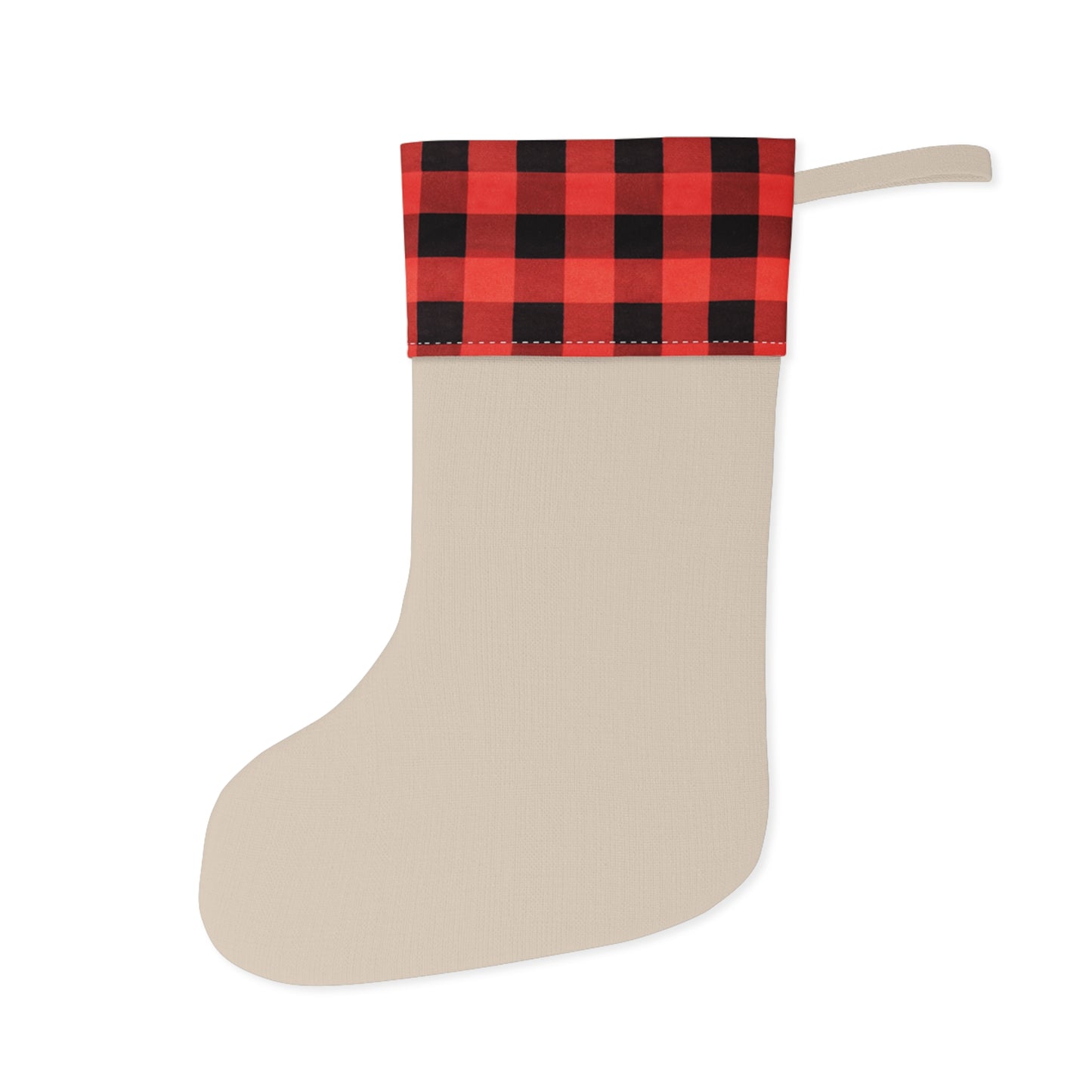 Cozy Christmas Stocking, Personalized Holiday Decor, Buffalo Check Design, Festive Home Accessory, Gift for Family