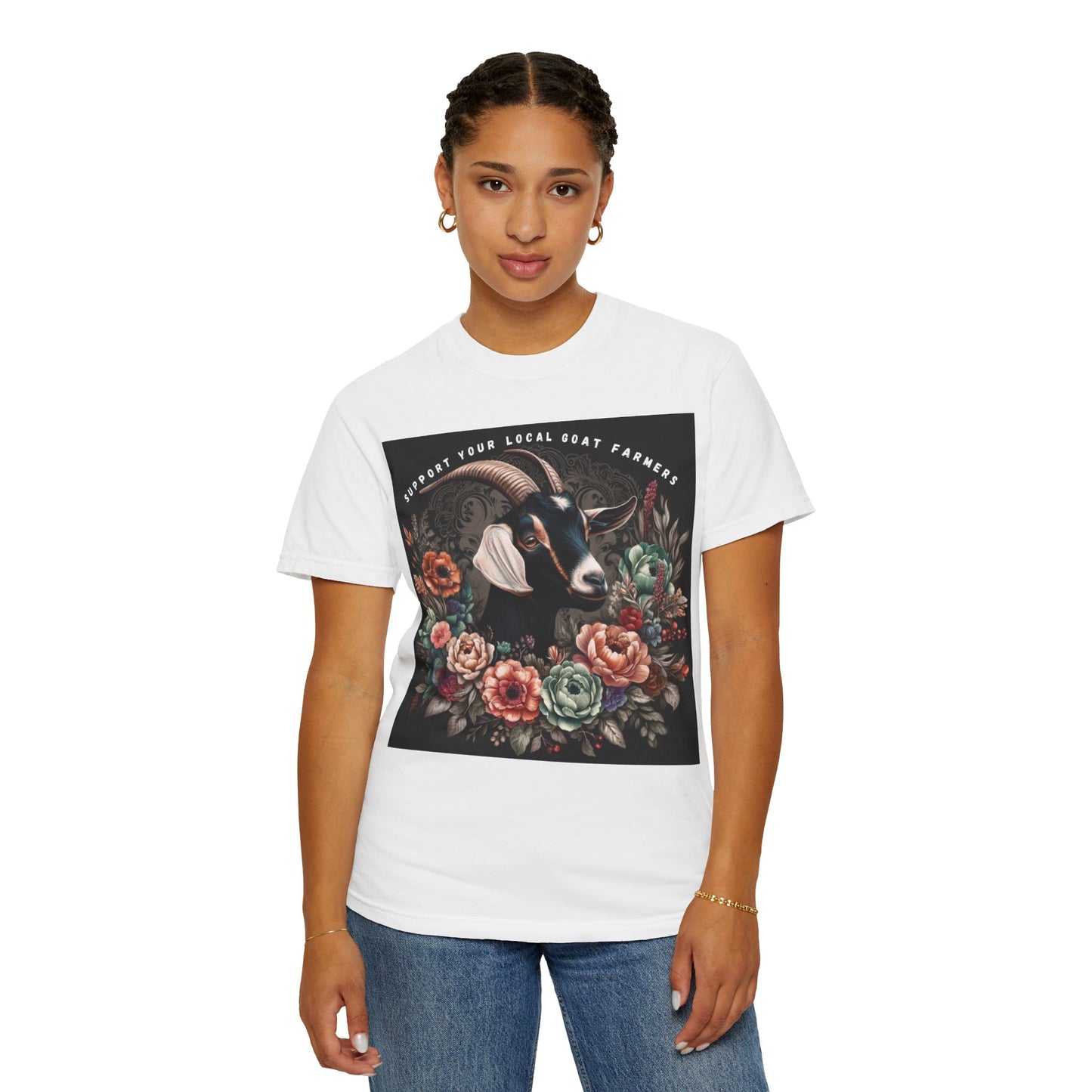 Support Your Local Goat Farmer T-shirt, Funny Farm Shirt, Graphic Tee for Animal Lovers, Gift for Farmers, Eco-Friendly Fashion