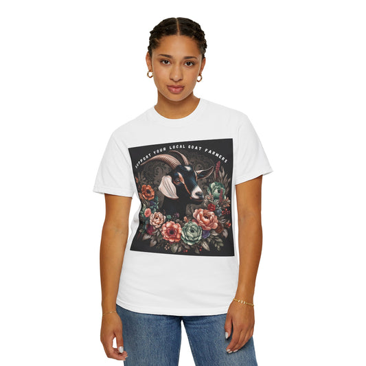 Support Your Local Goat Farmer T-shirt, Funny Farm Shirt, Graphic Tee for Animal Lovers, Gift for Farmers, Eco-Friendly Fashion