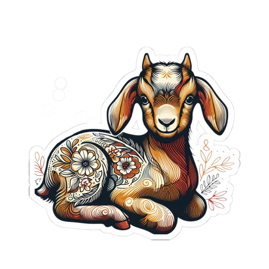Whimsical Goat Stickers | Cute Farm Animal Decals, Nature Lover Gifts, Laptop Art, Scrapbooking Supplies, Eco-Friendly Decor